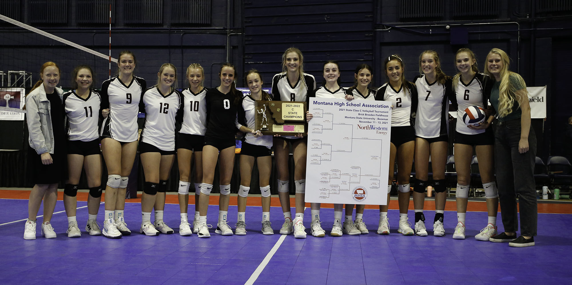 2021 State C volleyball champions - Manhattan Christian Eagles